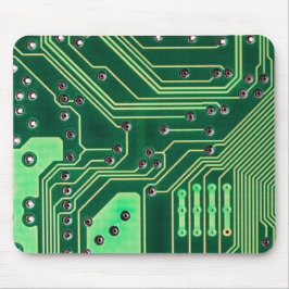 Grönt Circuit Board Mönster Musmatta