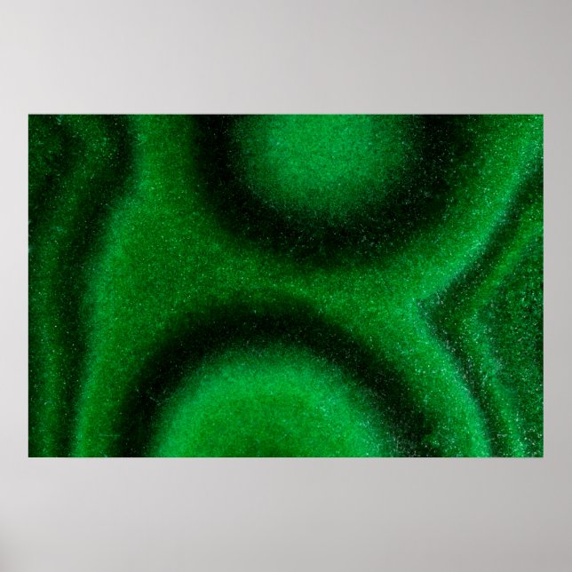 Grönt Circular Malachite Poster (Framsidan)