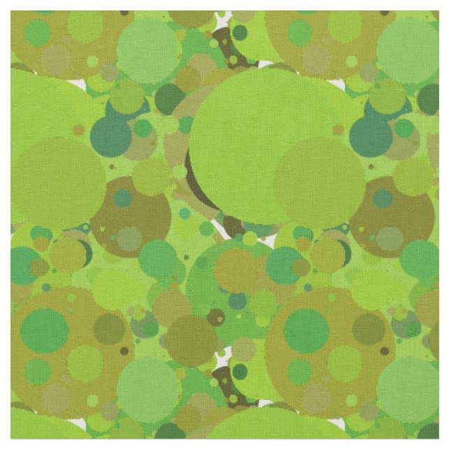 Grönt cirklar polka dots Geometric mönster Tyg (Närbild)