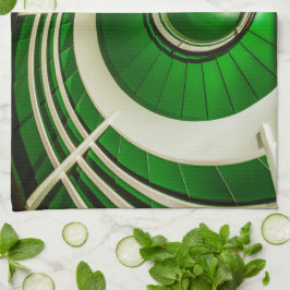 Grönt: Cirkulär trappa Kökshandduk