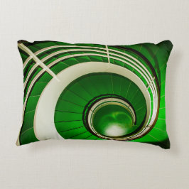 Grönt: Cirkulär trappa Prydnadskudde