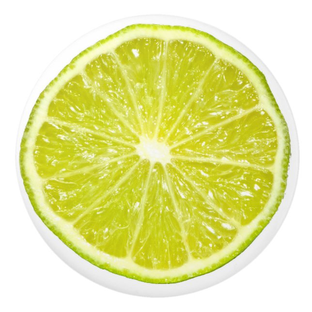 Grönt Citrus Fruit Slice lustig 2D-grafik Knopp (Framsidan)