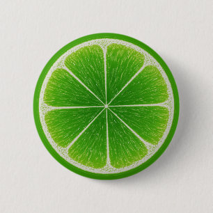 Grönt Citrus Lime Frukt Segment Knapp