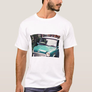 Grönt Classic Mini Cooper Car Tshirt T Shirt