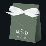 Grönt Classic Modern Monogram Bröllop Presentaskar<br><div class="desc">Favoriter för grönt Klassiskt modernt monogram bröllop</div>
