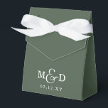 Grönt Classic Modern Monogram Bröllop Presentaskar<br><div class="desc">Favoriter för grönt Klassiskt modernt monogram bröllop</div>