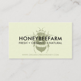 Grönt Clean simple Humla Apiary Honung Visitkort
