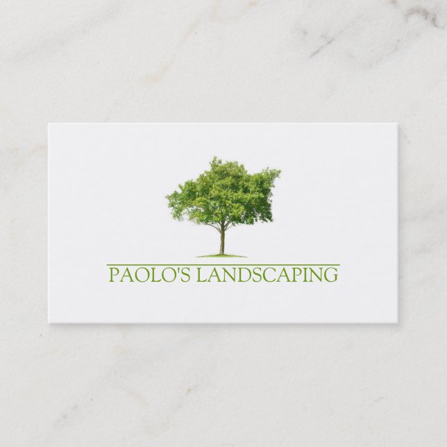 Grönt Clean Träd Landscaping Visitkort (Framsida)