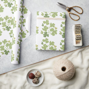 Grönt Cloverleaf St Patrick Day Garden Presentpapper