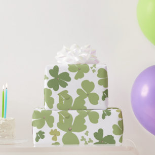 Grönt Cloverleaf St Patrick Day Garden Presentpapper