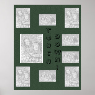 Grönt Collage - Fotboll Poster