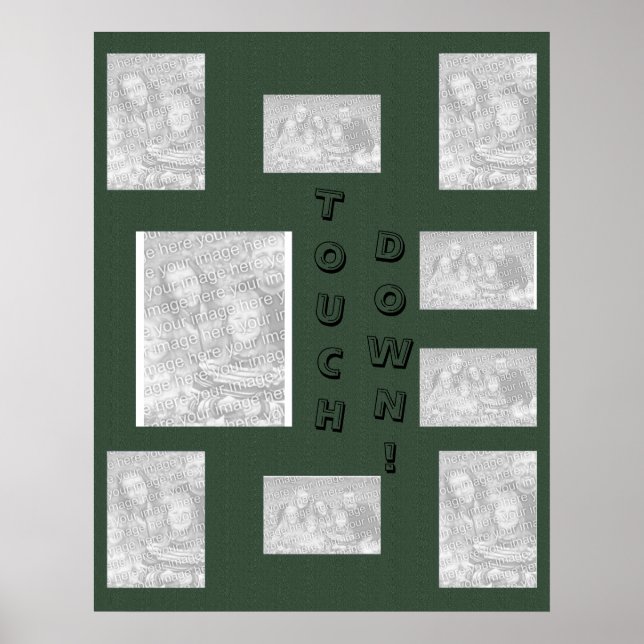 Grönt Collage - Fotboll Poster (Framsidan)