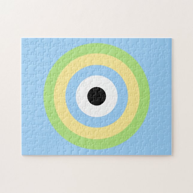 Grönt Combination Bullseye by Shirley Taylor Pussel (Horisontell)