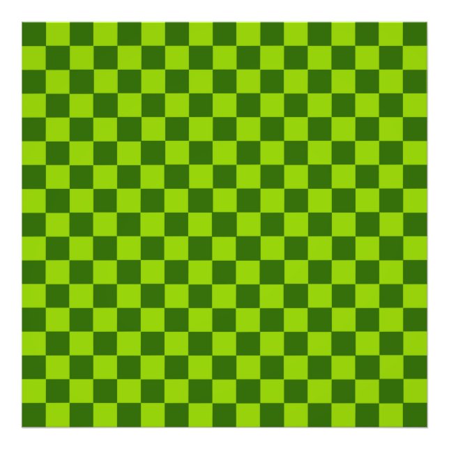 Grönt Combination Classic Checkerboard av STaylor Fototryck (Framsidan)