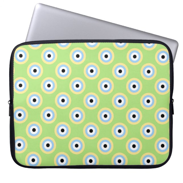 Grönt Combincles by Shirley Taylor Laptop Sleeve (Framsidan)