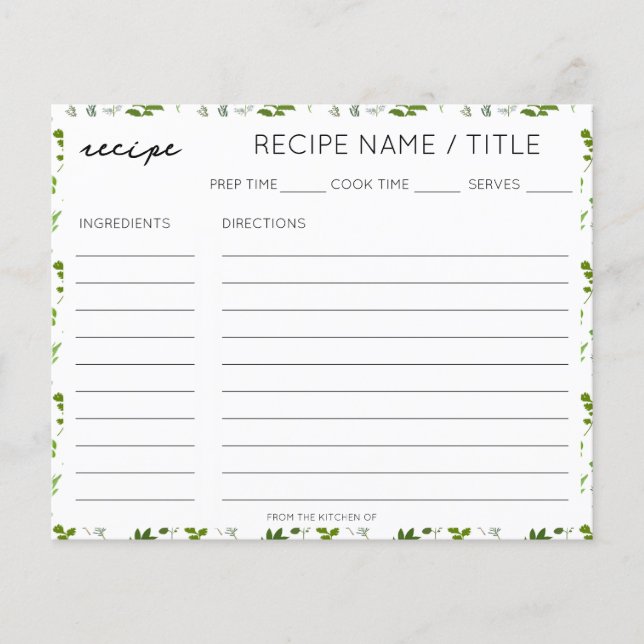 Grönt Cooking Culinary Garden Örters Recipe (Framsida)