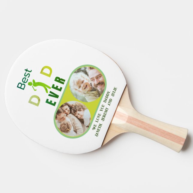 Grönt Coola Modern Fars dag Ping Pong Paddle Pingisracket (Sidan)