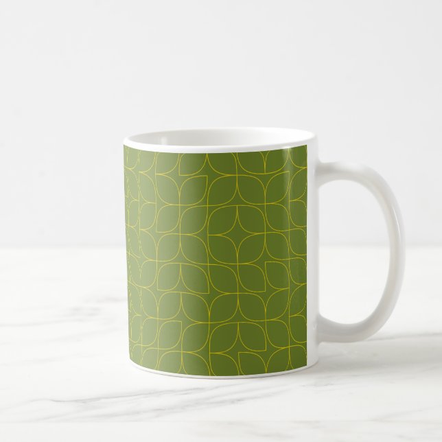 Grönt, coola, trendig, lekande abstraktion från lö kaffemugg (Höger)