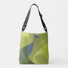 Grönt, coola, trendig, moderna vågigt organiska fo axelväska