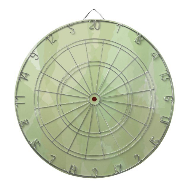 Grönt, coola, trendig vattenfärgsfärg abstrakt mön darttavla (Framsidan)