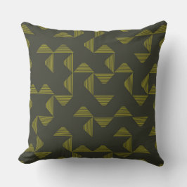 Grönt, coola, unik, trendig trianglar mönster kudde