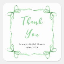 Grönt Coquette Band Bröllopsseminarie Tack