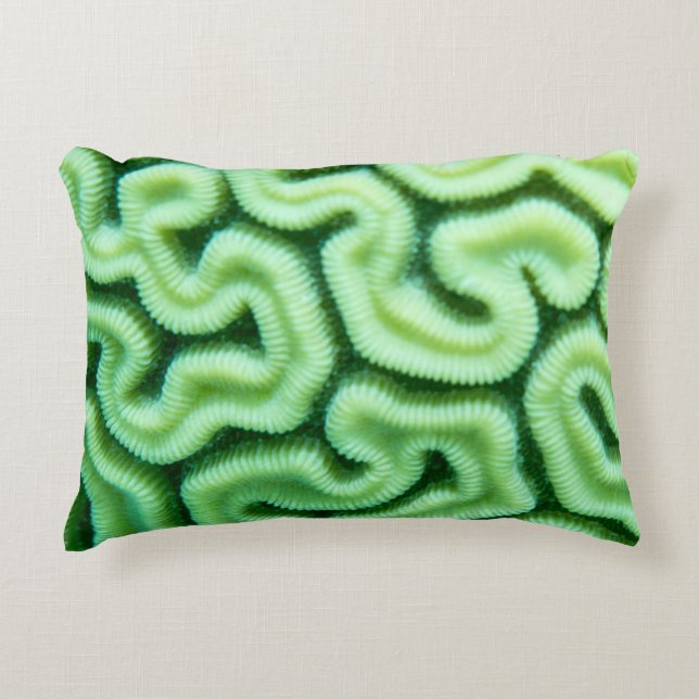 Grönt Coral Pillow Prydnadskudde (Framsidan)
