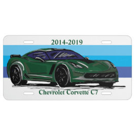 Grönt Corvette C7 med Blue Rand