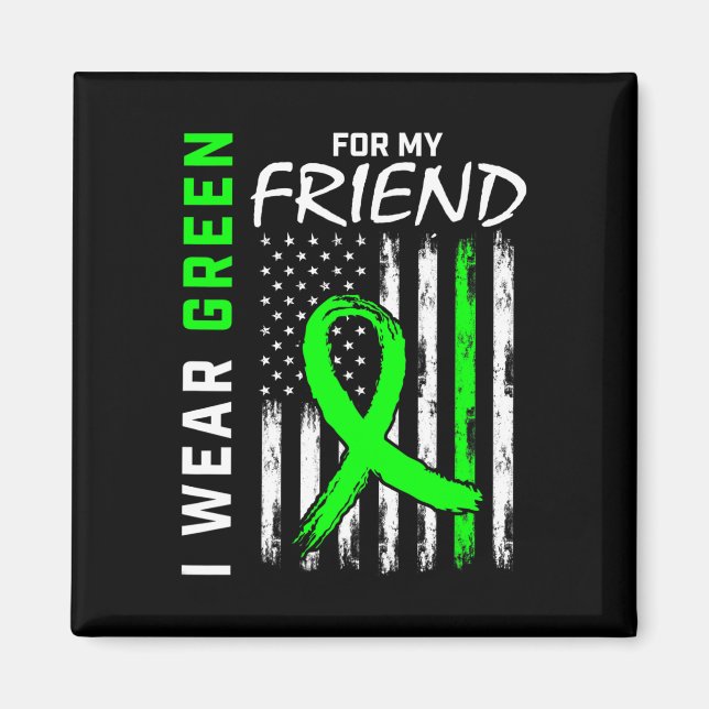 Grönt Cp Friend Kidney Disease Cerebral Palsy Awar Magnet (Framsidan)