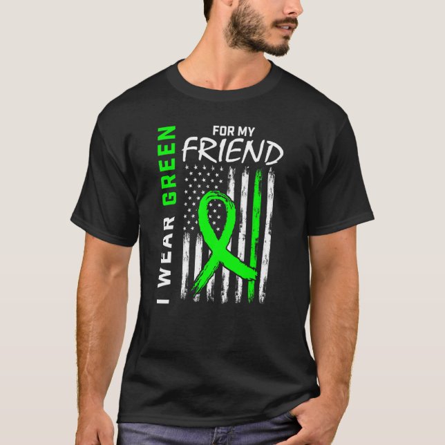 Grönt CP Friend Kidney Disease Cerebral Palsy Awar T Shirt (Framsida)