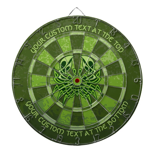 Grönt Crab Celtic Knot Dart Board Darttavla (Framsidan)