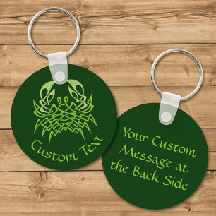 Grönt Crab Celtic Knot Keychain Nyckelring