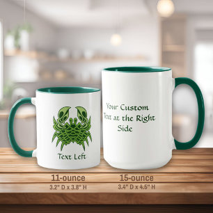 Grönt Crab Celtic Knot Mugg