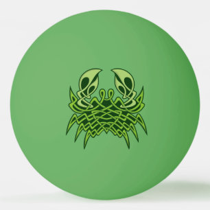 Grönt Crab Celtic Knot Pingisboll
