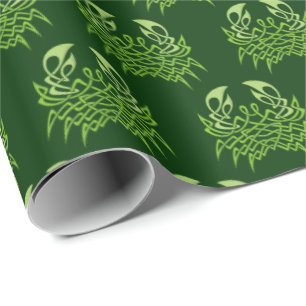 Grönt Crab Celtic Knot Presentpapper