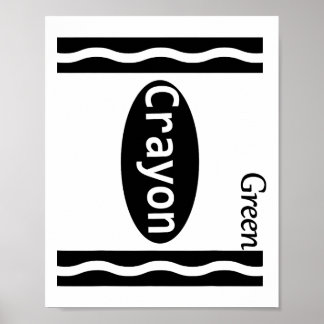 Grönt-crayon Halloween-costumes Kids Boys Girls Wo Poster