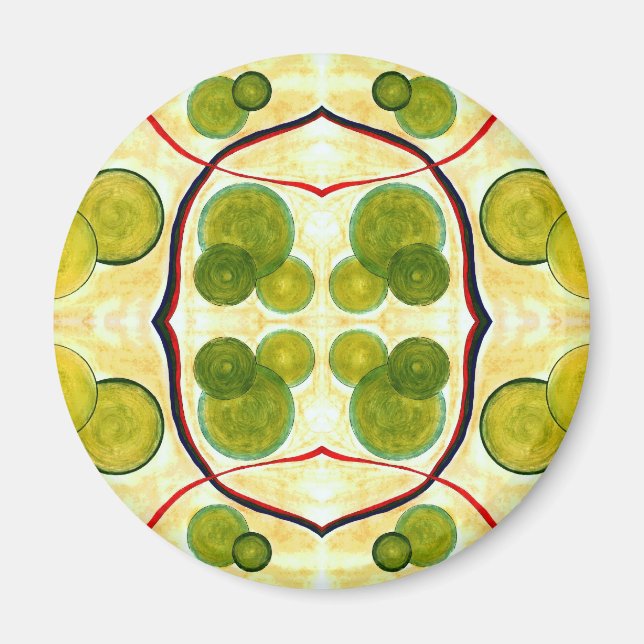 Grönt Cream Flyter Magnet (Framsidan)