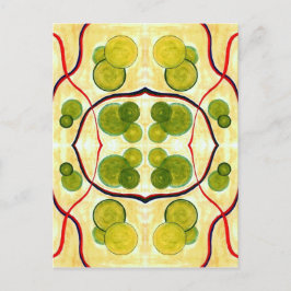 Grönt Cream Flyter vykort