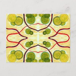 Grönt Cream Flyter vykort