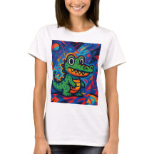 Grönt Crokodile Women's T-Shirt