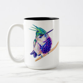 Grönt Crowned Plover Lila Hummingbird Mugg