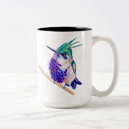 Grönt Crowned Plover Lila Hummingbird Mugg