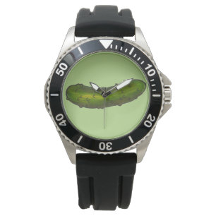 Grönt Crunchy Kosher Deli Dill Sour Pickle Foodie Armbandsur