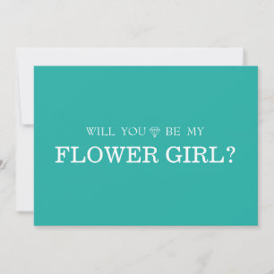 Grönt Cute kommer du att bli min blomma flicka Inbjudningar