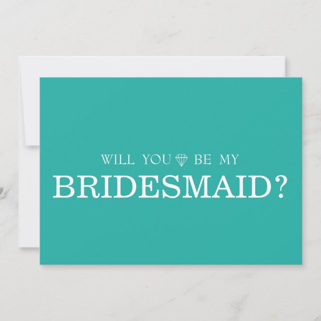 Grönt Cute kommer du att bli min Bridesmaid Inbjudningar (Framsida)