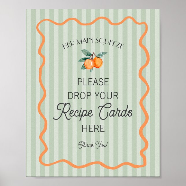 Grönt Cutie Main Squeeze Citrus  a Recipe Poster (Framsidan)
