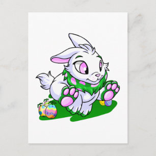 Grönt Cybunny tävla genom negationer Vykort
