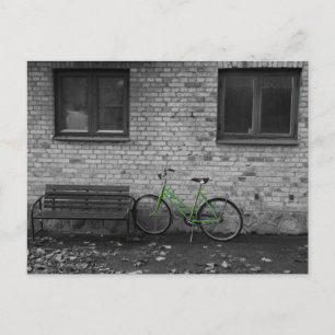 Grönt-cykelvykort Vykort