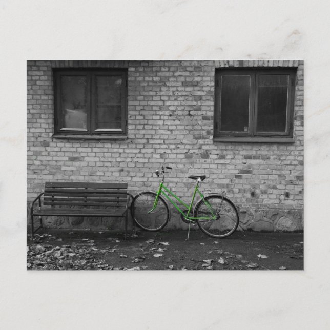 Grönt-cykelvykort Vykort (Framsida)