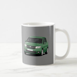 Grönt Dacia Sandero 2 x bild Kaffemugg